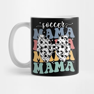 Soccer Mama Retro Groovy Soccer Softball Mom Mug